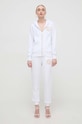Versace Jeans Couture spodnie dresowe bawełniane 76HAAT02.CF01T biały SS24