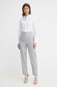 Льняні штани Armani Exchange 3DYP12.YN1RZ сірий SS24
