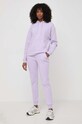 Armani Exchange spodnie dresowe bawełniane 3DYP82.YJFDZ fioletowy SS24