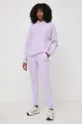 Бавовняні спортивні штани Armani Exchange фіолетовий