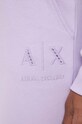 Armani Exchange spodnie dresowe bawełniane fioletowy 3DYP82.YJFDZ