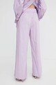 Odzież Twinset spodnie 241AT2089 fioletowy