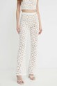 Bavlněné kalhoty Twinset 241TT3232 béžová SS24