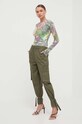 Twinset pantaloni 241TF2018 verde SS24