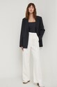 Abercrombie & Fitch spodnie KI156.4059.178 beżowy SS24