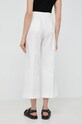 Odzież Weekend Max Mara spodnie z domieszką lnu 2415131042600 beżowy