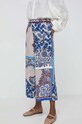 Bavlněné kalhoty Weekend Max Mara modrá 2415131112600