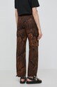 Odzież Weekend Max Mara spodnie bawełniane 2415131132600 brązowy