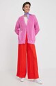 Lanene hlače United Colors of Benetton 4AGHDF016 crvena SS24
