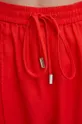 rosso United Colors of Benetton pantaloni in lino