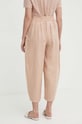 Odzież United Colors of Benetton spodnie lniane 4AGH55AF4 różowy
