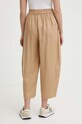 Oblečenie Ľanové nohavice United Colors of Benetton 4AGH55AF4 béžová