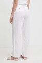 Odzież United Colors of Benetton spodnie lniane 4AGHDF05W biały