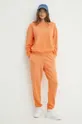 Βαμβακερό παντελόνι Polo Ralph Lauren πορτοκαλί