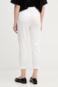 Ρούχα Sisley παντελόνι γυναικείο βαμβάκι με ελαστάν 4ED4LF00R λευκό