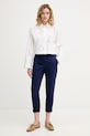 Sisley Παντελόνι γυναικείο βαμβακερό με ελαστάν 4ED4LF00R σκούρο μπλε SS26