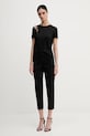 Nohavice Sisley 4ED4LF00R čierna SS25