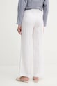 Îmbrăcăminte Sisley pantaloni din in 4AGHLF03U alb