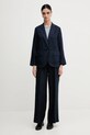 Льняные брюки Sisley 4AGHLF03U тёмно-синий SS25