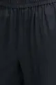czarny Sisley spodnie lniane