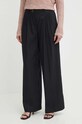 Sisley pantaloni drept negru 483GLF05A