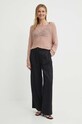 Sisley pantaloni 483GLF05A negru SS24