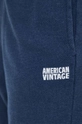 σκούρο μπλε Βαμβακερό παντελόνι American Vintage JOGGING DROIT