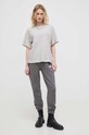 American Vintage spodnie dresowe JOGGING DOV05AE24 szary SS24