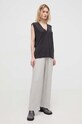 American Vintage pantaloni da jogging in cotone RUZ05AE24 grigio SS24