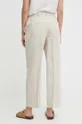 Odzież Calvin Klein spodnie z domieszką lnu K20K206695 beżowy
