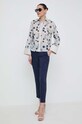 Marella spodnie lniane 2413131075200 granatowy SS24