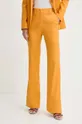 oranžna Lanene hlače Marella Ženski