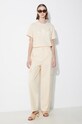 Bavlněné kalhoty adidas Originals IU2695 béžová SS24