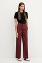 Dickies pantaloni WIDE LEG WORK PANT W DK0A4YSE burgundia AW25