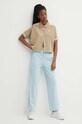 Puma pantaloni de trening T7 High Waist Pant 624212 albastru SS24
