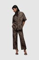 AllSaints pantaloni JEMI LEPPO drept negru WT064Z