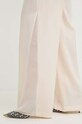 Elisabetta Franchi pantaloni de lana bej PA03742E2