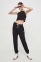 Tommy Jeans pantaloni de trening din bumbac DW0DW17771 negru SS24