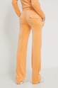 Odzież Juicy Couture spodnie dresowe welurowe JCAP180.610 pomarańczowy
