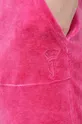 różowy Juicy Couture spodnie dresowe welurowe