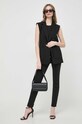 Karl Lagerfeld spodnie 24UW1005 czarny SS24