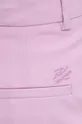 rózsaszín Karl Lagerfeld nadrág gyapjú keverékből