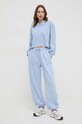 Karl Lagerfeld pantaloni de trening din bumbac 241W2114 albastru SS24