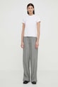 Won Hundred pantaloni din lână 3121.14228 negru SS24