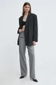Victoria Beckham pantaloni in lana grigio