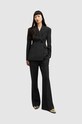 AllSaints spodnie z wełną SEVENH dzianina czarny WT518Z
