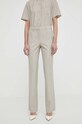 Theory pantaloni de lana N1001212 bej SS24