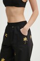 Одяг Штани з домішкою льону Never Fully Dressed NFDTR266.Black чорний