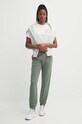 Casall pantaloni de trening din bumbac 24144 verde SS24