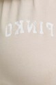 Pinko spodnie dresowe bawełniane beżowy 104270.A266
